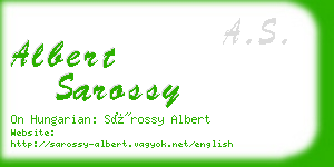 albert sarossy business card